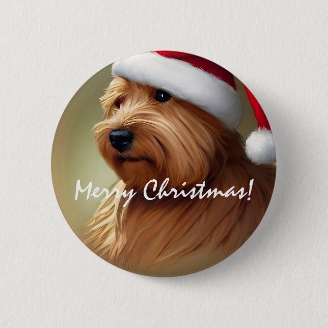Norfolk Terrier jul Knapp (Framsida)