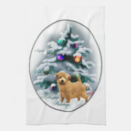 Norfolk Terrier jul Kökshandduk