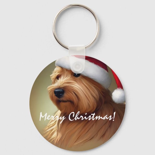 Norfolk Terrier jul Nyckelring (Framsida)
