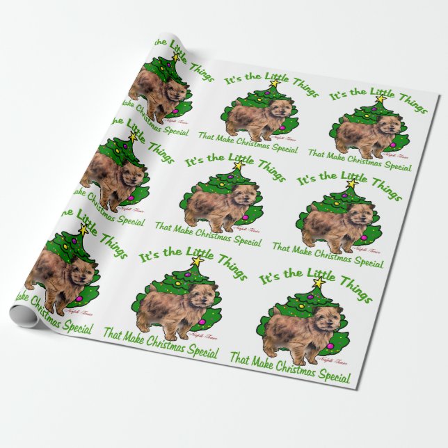 Norfolk Terrier jul Presentpapper (Utrullad)