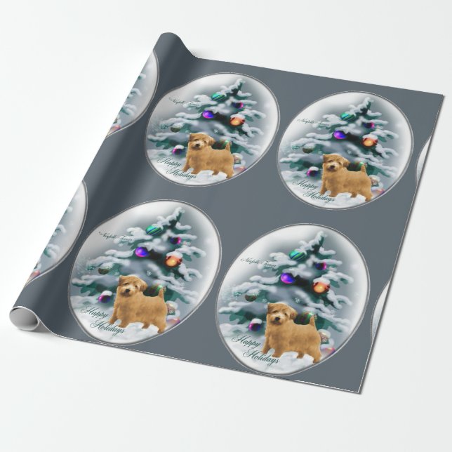 Norfolk Terrier jul Presentpapper (Utrullad)
