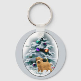 Norfolk Terrier-julgåvor Nyckelring