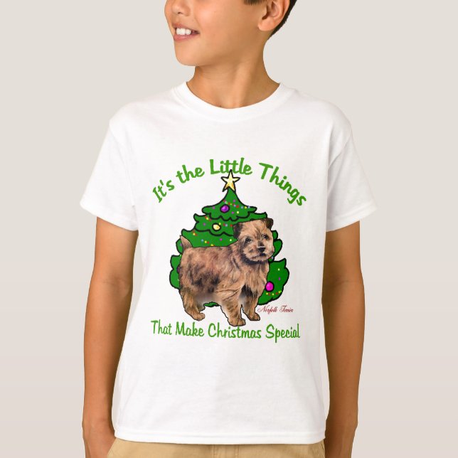 Norfolk Terrier-julgåvor T-shirt (Framsida)