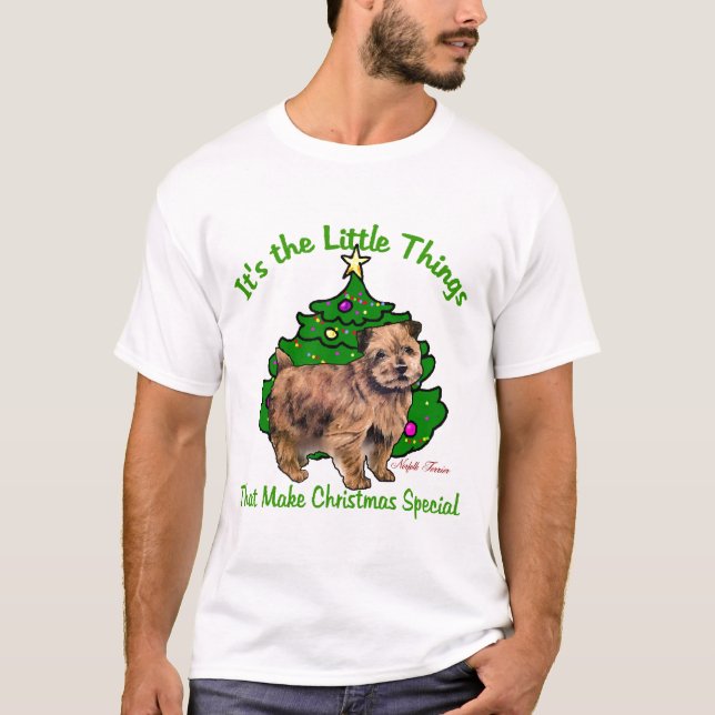 Norfolk Terrier-julgåvor T-shirt (Framsida)
