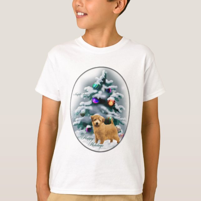 Norfolk Terrier-julgåvor Tee (Framsida)