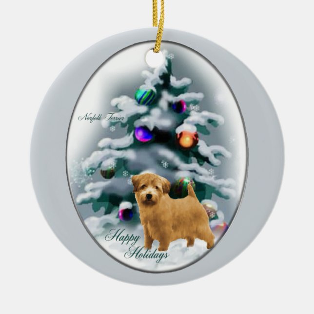 Norfolk Terrier-julklappar Ornament (Framsidan)