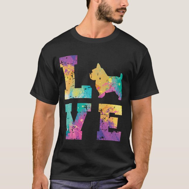 Norfolk Terrier Kärlek T Shirt (Framsida)