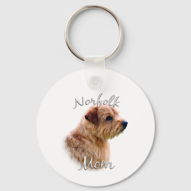 Norfolk Terrier Mamma 2 Nyckelring (Framsida)