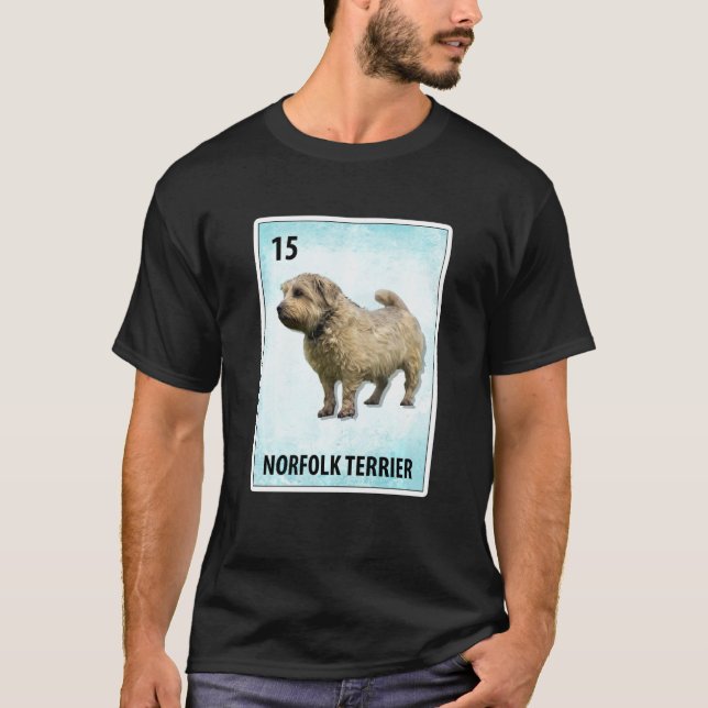 Norfolk Terrier Mexican Hund Cards T Shirt (Framsida)