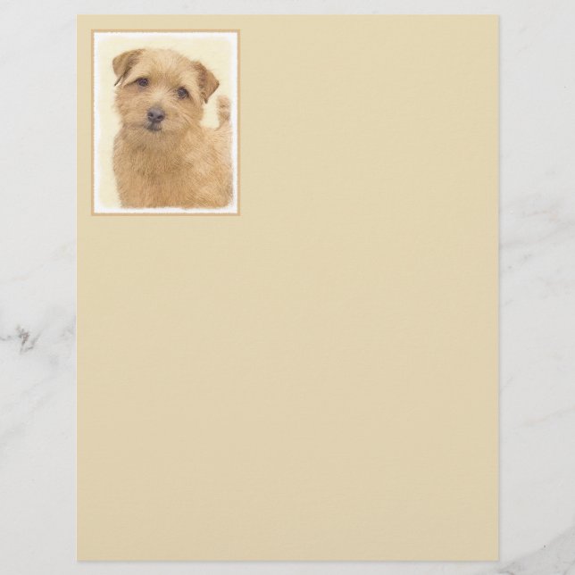 Norfolk Terrier Painting - Original Hund Art (Framsida)