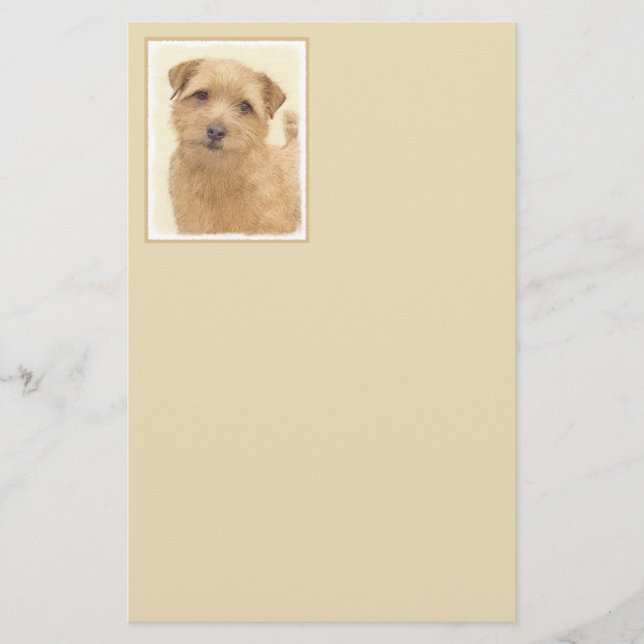 Norfolk Terrier Painting - Original Hund Art Brevpapper (Framsida)