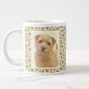 Norfolk Terrier Painting - Original Hund Art Jumbo Mugg