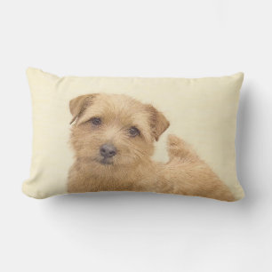 Norfolk Terrier Painting - Original Hund Art Lumbarkudde