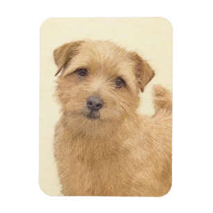 Norfolk Terrier Painting - Original Hund Art Magnet