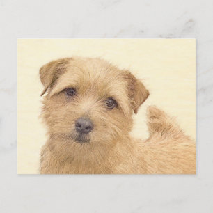 Norfolk Terrier Painting - Original Hund Art Vykort