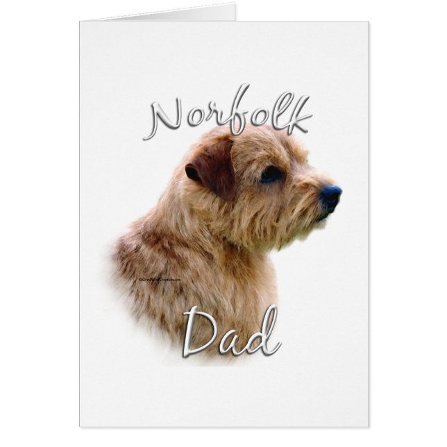 Norfolk Terrier Pappa 2 Hälsningskort (Framsidan)