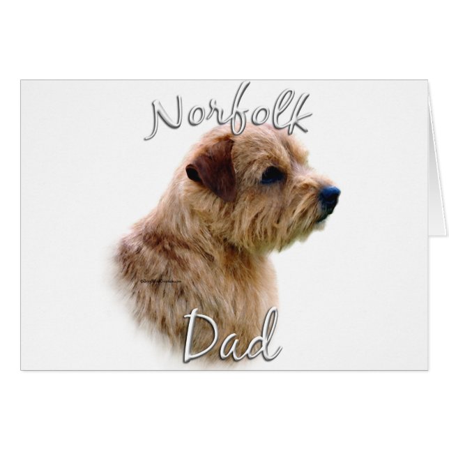 Norfolk Terrier Pappa 2 Hälsningskort (Framsidan Horizontal)