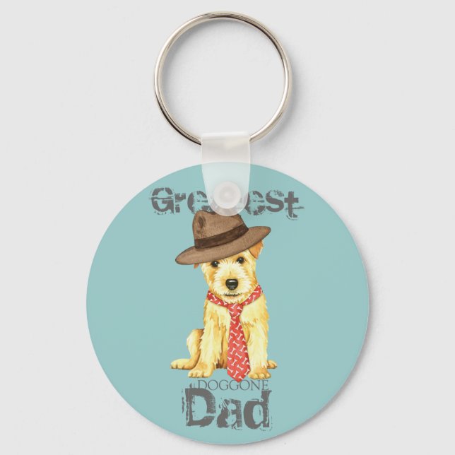 Norfolk Terrier Pappa Nyckelring (Framsida)