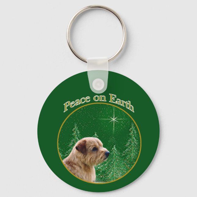 Norfolk Terrier Peace Nyckelring (Framsida)