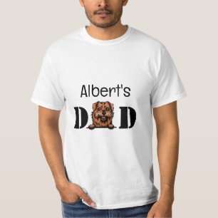 Norfolk Terrier Peeking Personlig Pappa T-Shirt