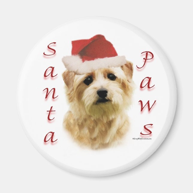 Norfolk Terrier Santa Tassar Magnet (Framsidan)