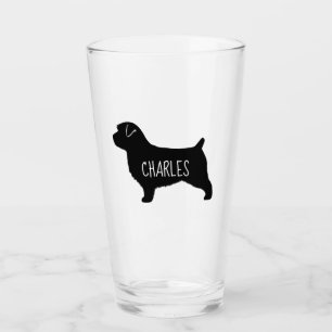 Norfolk Terrier Silhouette Personlig Hund älskare Glaskopp