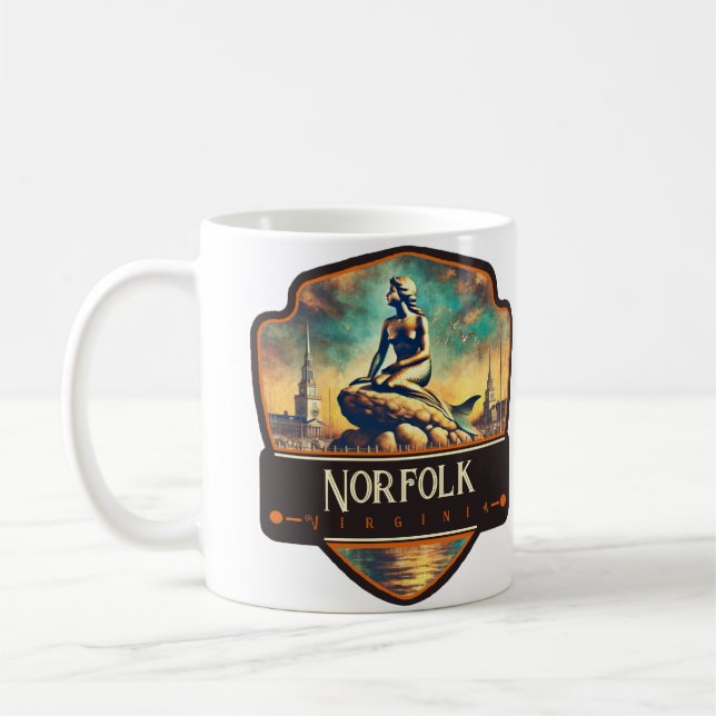 Norfolk, Virginia | Årgångs- Kaffemugg (Vänster)