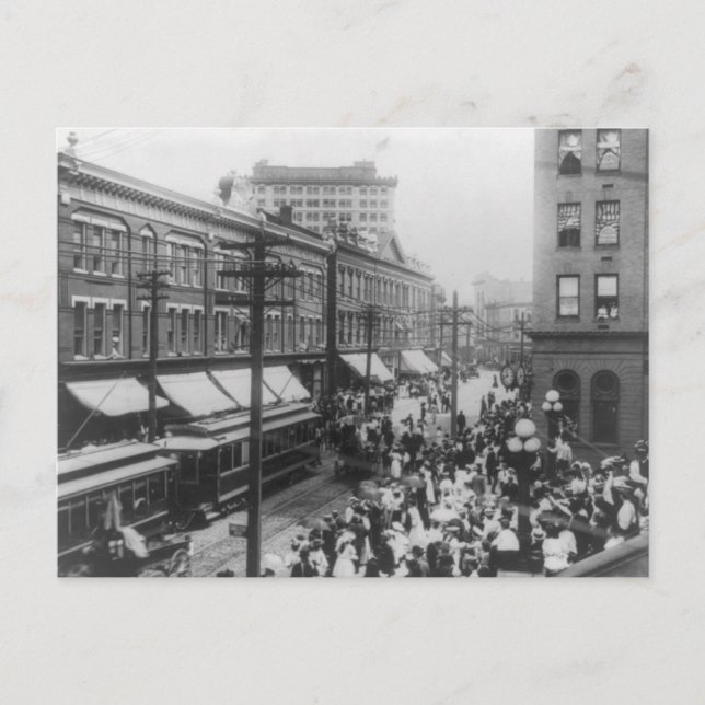 Norfolk, Virginia omkring 1906 Vykort (Framsida)