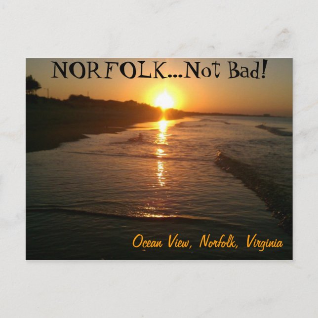 Norfolk Virginia Poscard Vykort (Framsida)