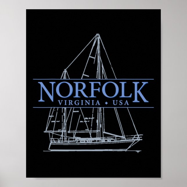 Norfolk Virginia Segling  Poster (Framsidan)