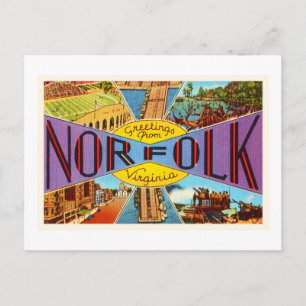 Norfolk Virginia VA gammal vintage resorVykort Vykort