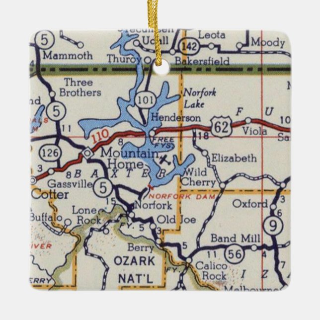 Norfork Sjö Julgransprydnad Keramik (Framsida)