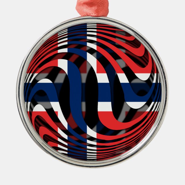 Norge #1 julgransprydnad metall (Framsidan)