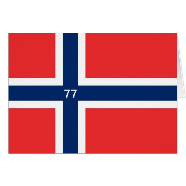 NORGE 77 HÄLSNINGSKORT (Framsidan Horizontal)