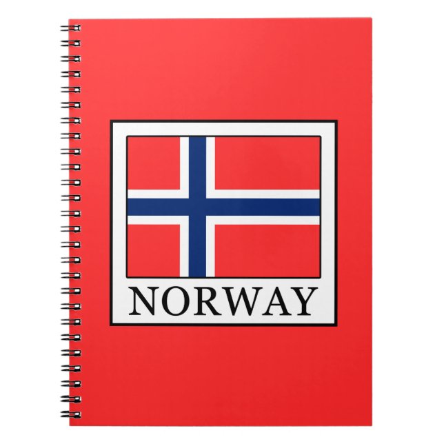 Norge Anteckningsbok Med Spiral (Framsidan)