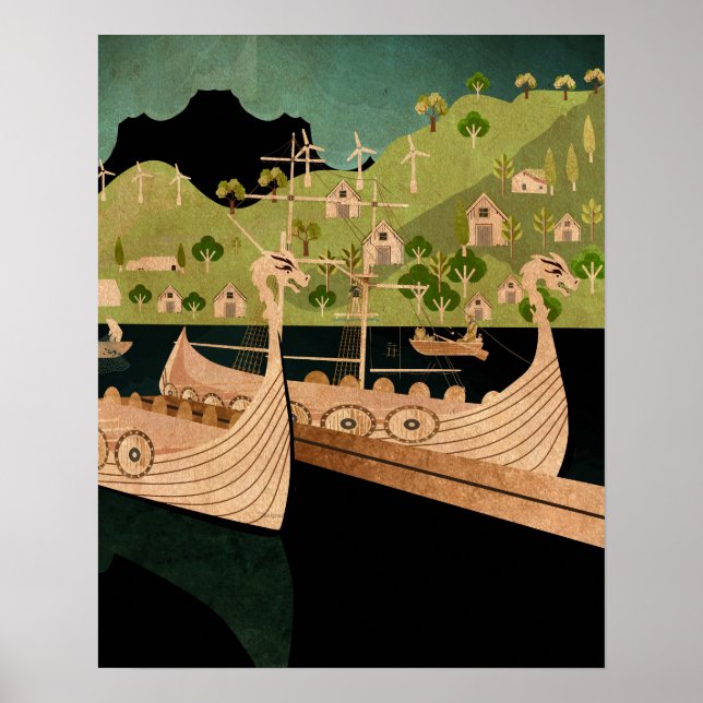 Norge av båtar poster (Framsidan)