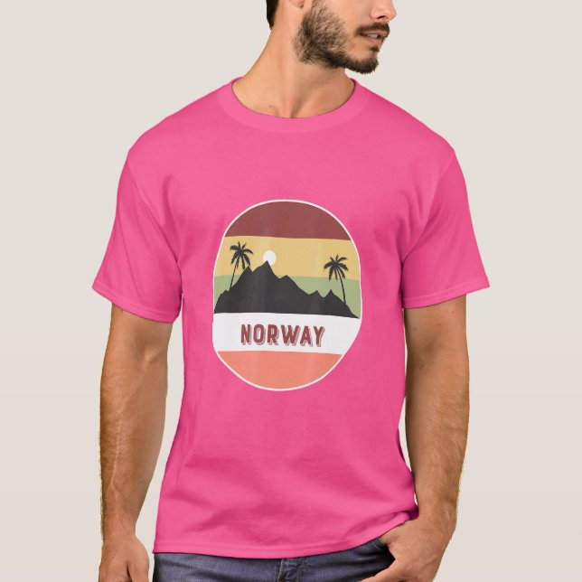 Norge, berg och Handflatan T Shirt (Framsida)