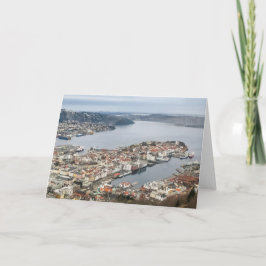 Norge Bergen City View Kort