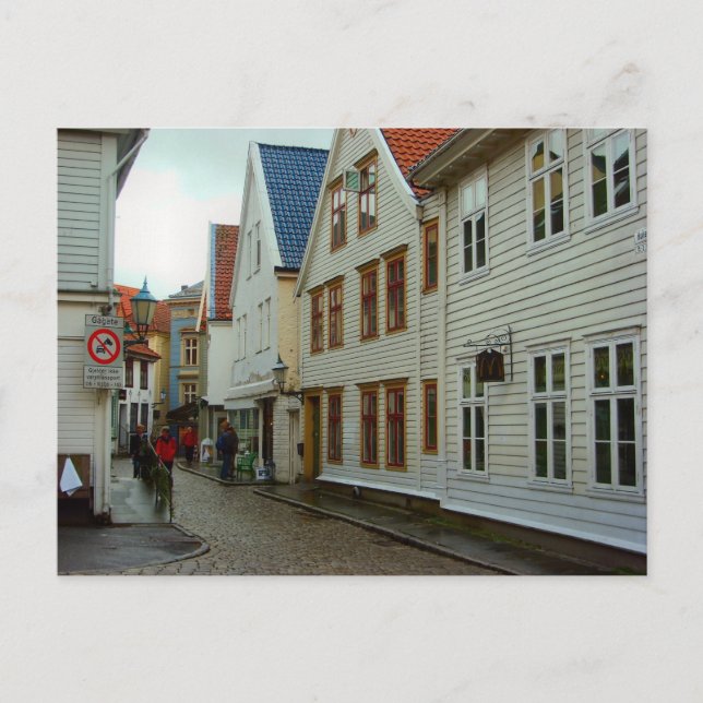 Norge, Bergen Wooden-hus Vykort (Framsida)