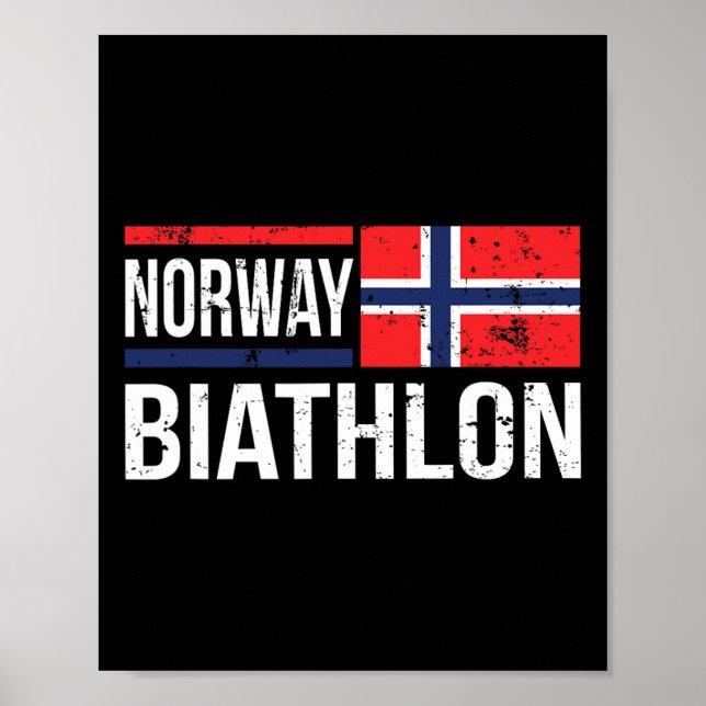 Norge Biathlon Target Skiing Shoing Competition Poster (Framsidan)