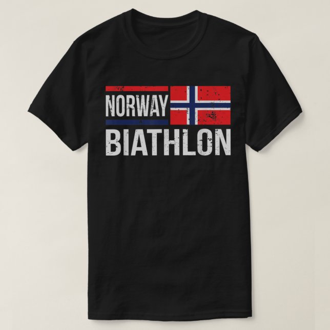 Norge Biathlon Target Skiing Shoing Competition T Shirt (Design framsida)
