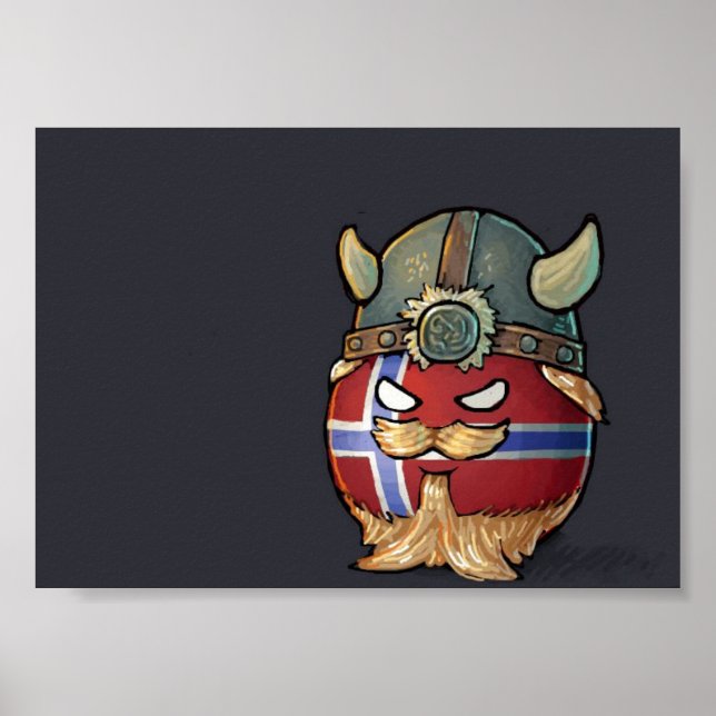 Norge Countryball Poster (Framsidan)