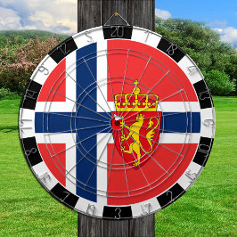 Norge Dartboard, spelbord, norska Flagga Darttavla