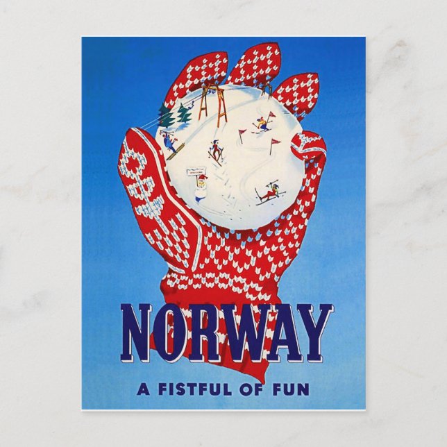 Norge, en handfull kul vykort (Framsida)