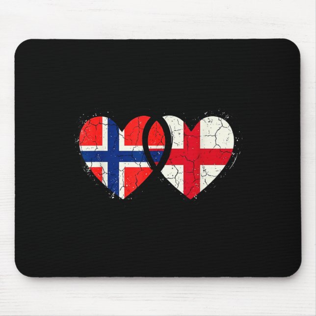 Norge england flaggor stolt norsk engelsk musmatta (Framsidan)