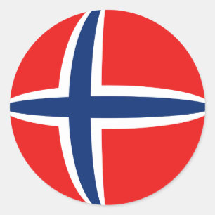 Norge Fisheye Flagga Klistermärke