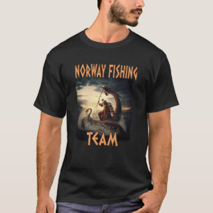Norge FishTeam Skandinavien Norge Souvenir eller T Shirt