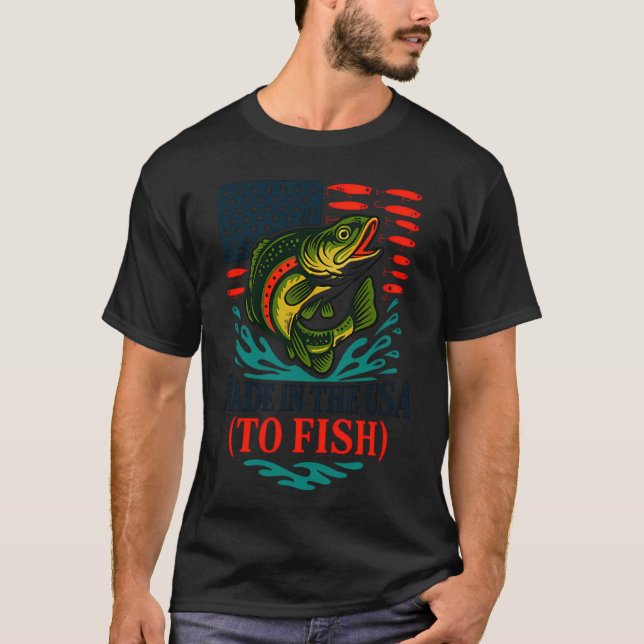 Norge fiske semester flagga fisk t shirt (Framsida)
