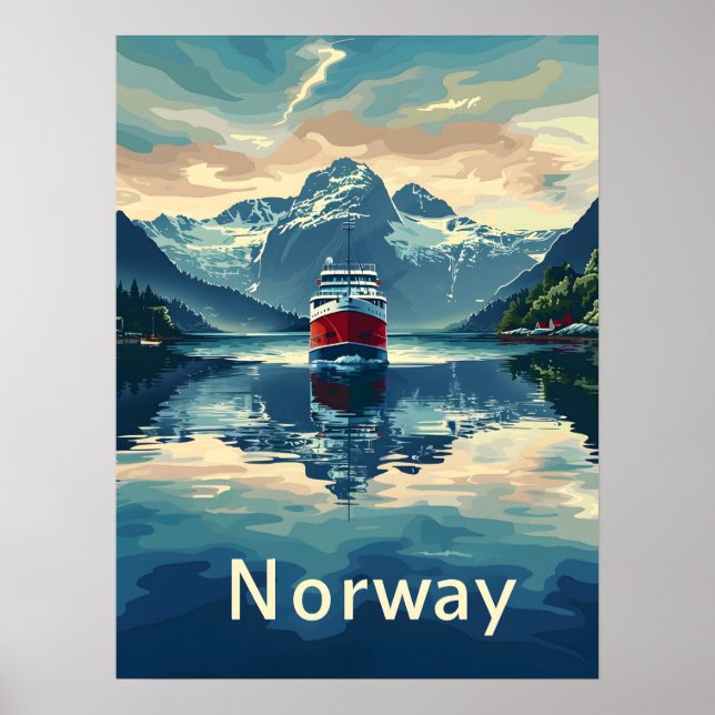 Norge Fjord Poster (Framsidan)
