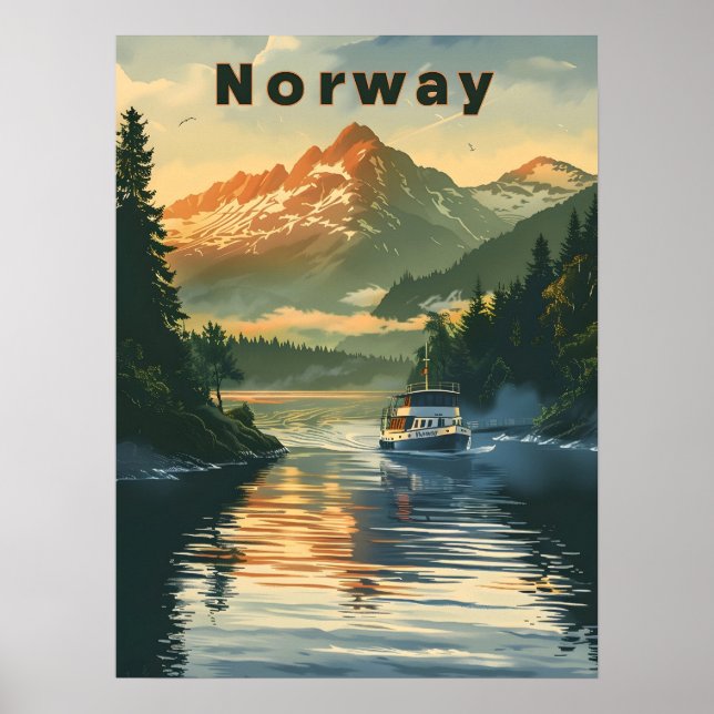 Norge Fjord Poster (Framsidan)